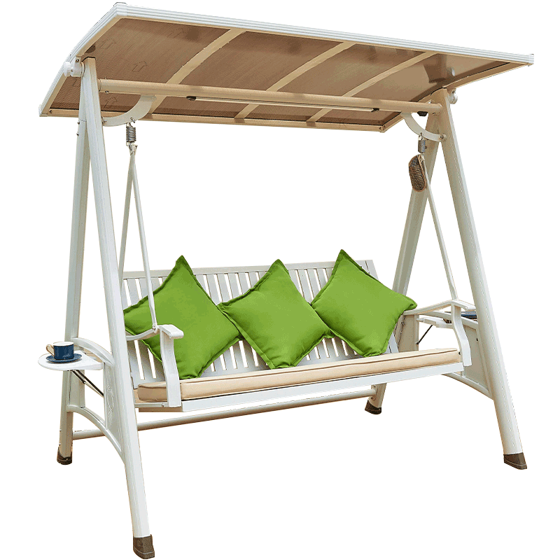 ชิงช้า 3 ที่นั่ง COCOLUXE รุ่น SWAY CHILL  มาพร้อมโคมไฟโซลาร์เซลล์ สีขาว_0