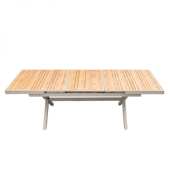 โต๊ะเหลี่ยมยืดหดได้ COCOLUXE รุ่น LONG ISLAND 180-240 CM สีน้ำตาล_1