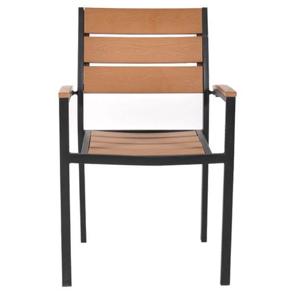 เก้าอี้มีที่วางแขน COCOLUXE รุ่น PINA CHAIR สีน้ำตาล/ดำ_1