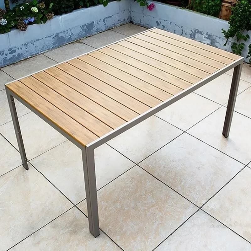 โต๊ะเหลี่ยม COCOLUXE รุ่น TETRA LINE 150 CM สีน้ำตาล_2