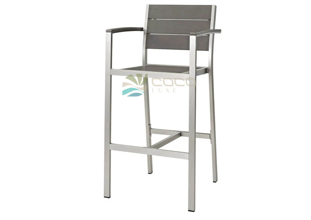 เก้าอี้มีที่วางแขน COCOLUXE รุ่น TONIC BAR CHAIR ARMREST สีเทา_2