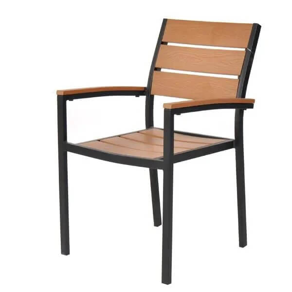 เก้าอี้มีที่วางแขน COCOLUXE รุ่น PINA CHAIR สีน้ำตาล/ดำ_2