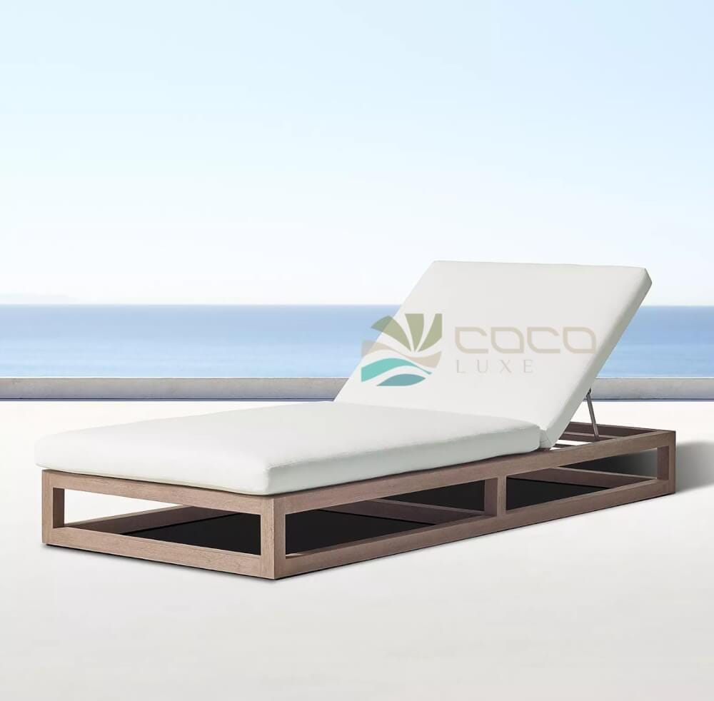 เตียงริมสระเบาะผ้า COCOLUXE AQUA HEAVEN WOOD