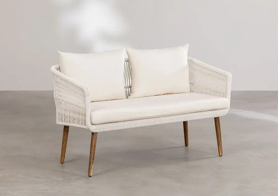 โซฟาสนาม 2 ที่นั่ง COCOLUXE AIRY ขนาด 135×65×70 ซม. สีขาว _3