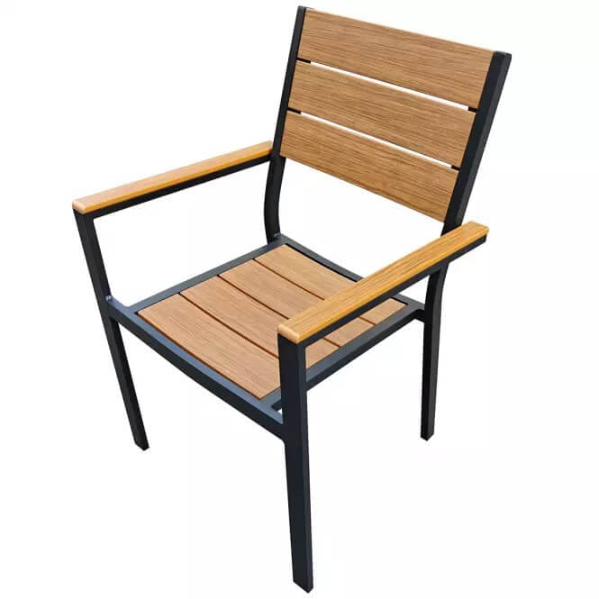 เก้าอี้มีที่วางแขน COCOLUXE รุ่น PINA CHAIR สีน้ำตาล/ดำ_3