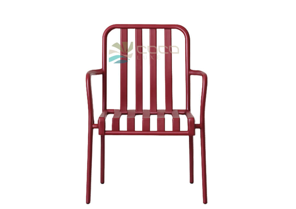 เก้าอี้อะลูมิเนียม COCOLUXE รุ่น FULL AL CHAIR สีแดง_3