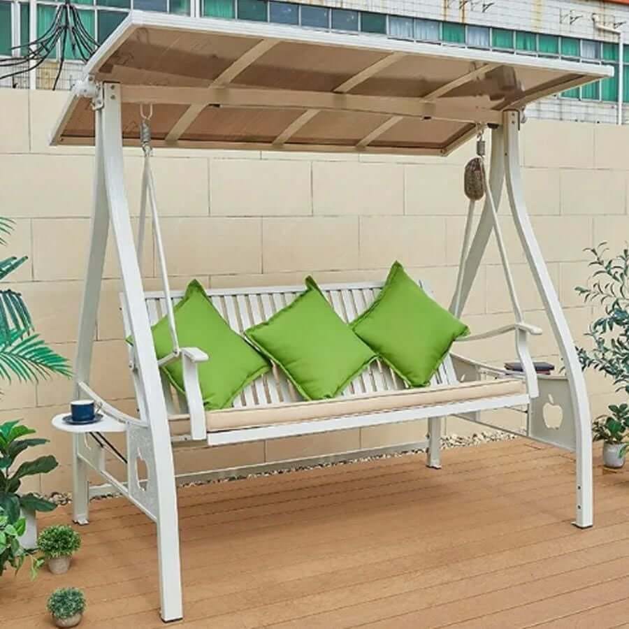 ชิงช้า 3 ที่นั่ง COCOLUXE รุ่น SWAY CHILL  มาพร้อมโคมไฟโซลาร์เซลล์ สีขาว_3