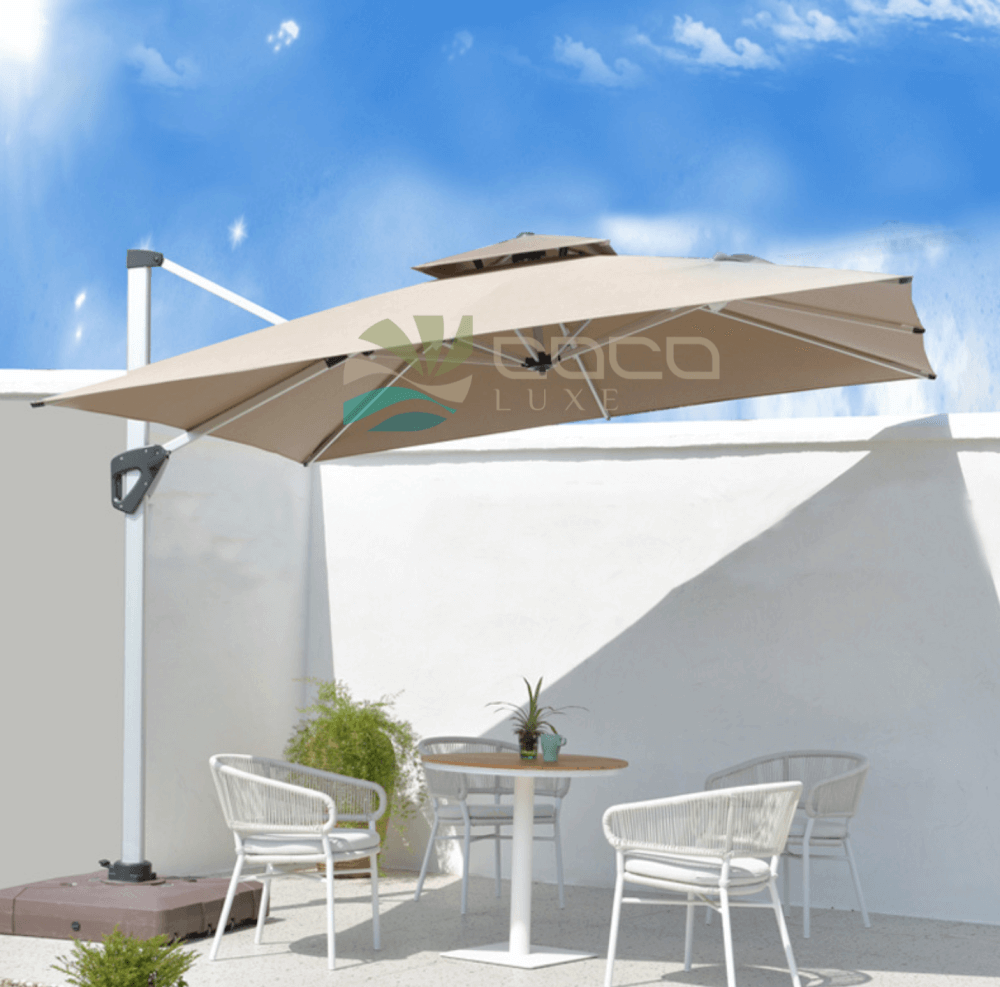 ร่มสนาม COCOLUXE SUNSHADE SIDE 300 2 LAYER KHAKI + WATER BASE_3