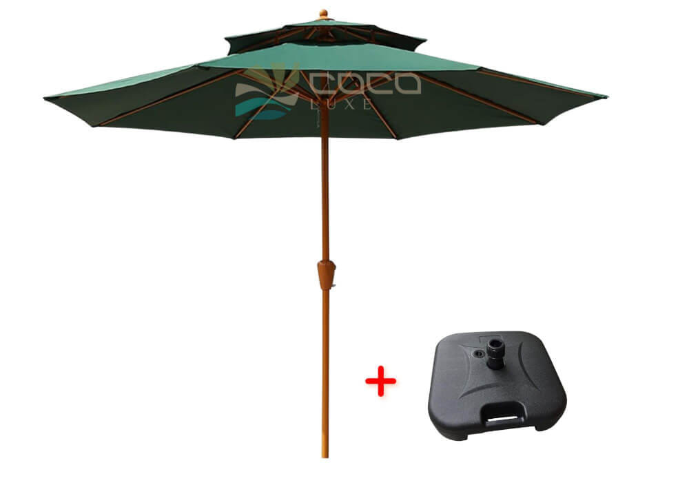 ร่มสนาม COCOLUXE SUNSHADE 270 2 LAYER GREEN + WATER BASE_3