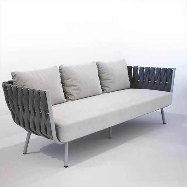 โซฟาสนาม 3 ที่นั่ง COCOLUXE CARIA ขนาด 180×65×70 ซม. สีเทา_4