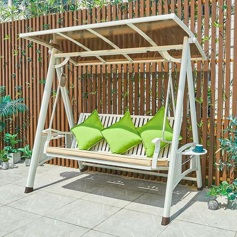 ชิงช้า 3 ที่นั่ง COCOLUXE รุ่น SWAY CHILL  มาพร้อมโคมไฟโซลาร์เซลล์ สีขาว_4