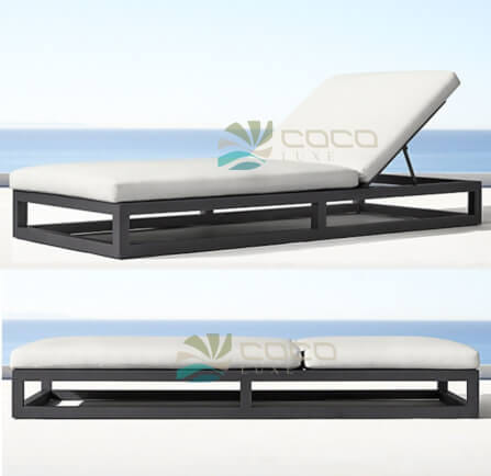 เตียงริมสระเบาะผ้า  COCOLUXE AQUA HEAVEN BLACK_1