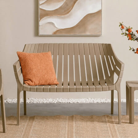 เก้าอี้พลาสติก 2 ที่นั่ง COCOLUXE รุ่น ERECT สี TAUPE_4