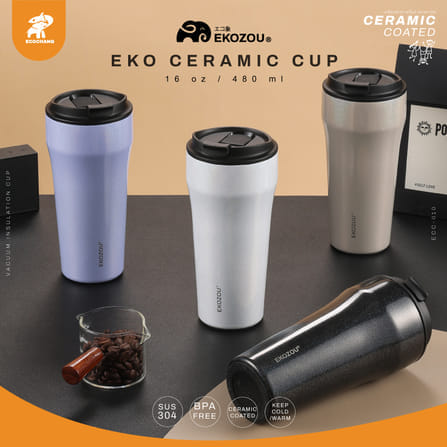 แก้วเก็บความเย็น เคลือบเซรามิก EKOZOU รุ่น EKO CUP CERAMIC 480 มล (SOFT VIOLET)_2