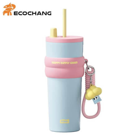 แก้วเก็บความเย็น STAR+  รุ่น เคลือบเซรามิก ขนาด 710 มล. (BLUE-PINK)_1