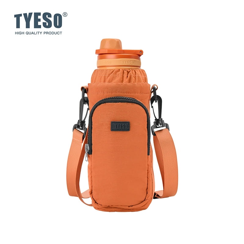 กระเป๋าใส่ขวดน้ำพกพา กันน้ำ TYESO ขนาด L 10.5X28 ซม. สีส้ม_0