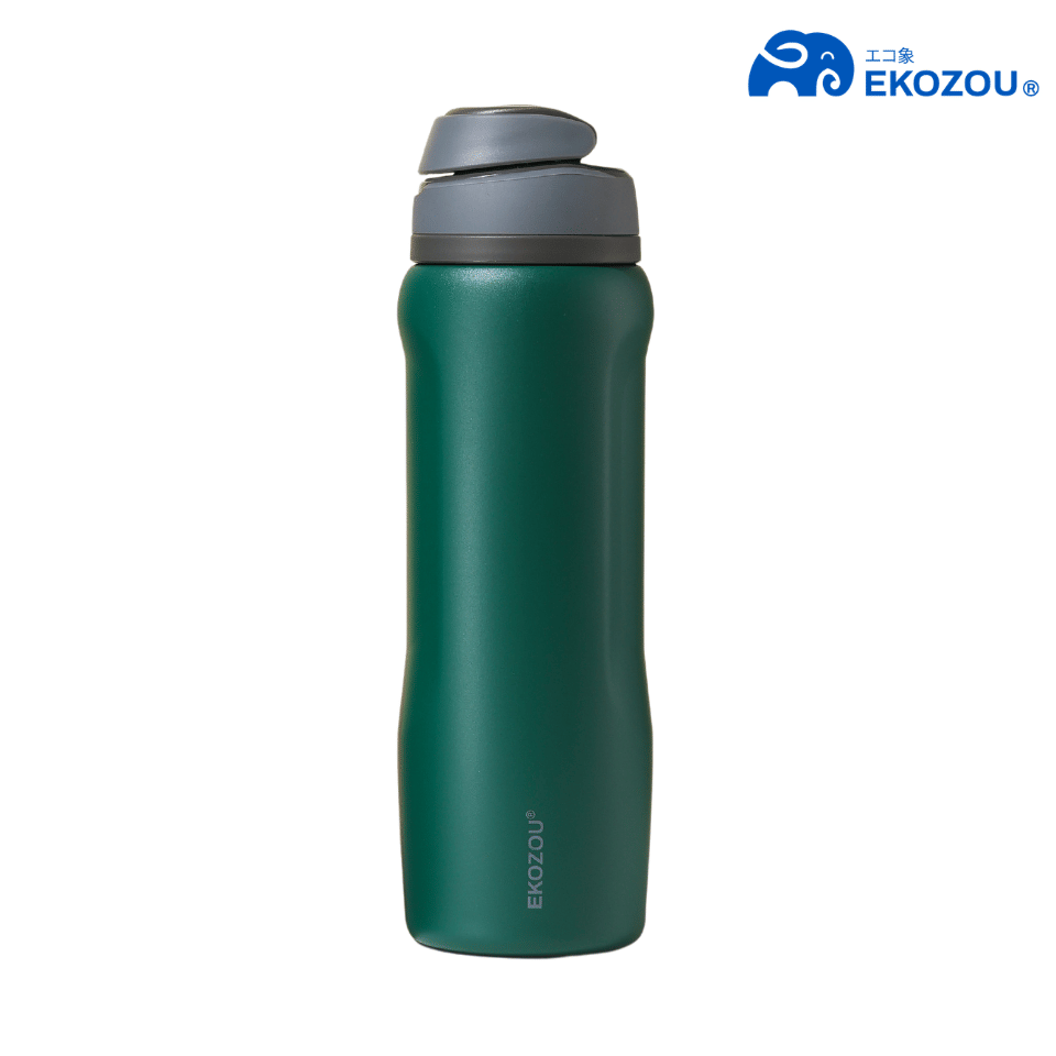 ขวดน้ำเก็บความเย็น เคลือบเซรามิก EKOZOU รุ่น EKO POPSIP – STEALTH SERIES 1200 มล (COMMAND GREEN)_1