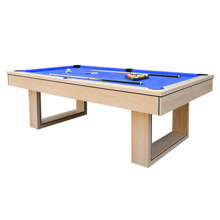 โต๊ะพูล POOL BILLIARD V.3 ขนาด 8 ฟุต สักหลากสีน้ำเงิน_0