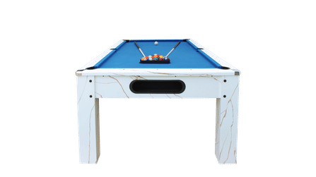 โต๊ะพูล 3IN1 POOL BILLIARD รุ่น V.18 ขนาด 8 ฟุต โต๊ะสีขาวลายหินอ่อน_3