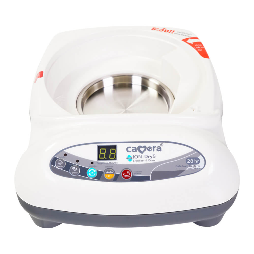 เครื่องนึ่งฆ่าเชื้อพร้อมอบแห้ง CAMERA รุ่น IONDRY 5 อบลมร้อน ปล่อยประจุลบ โหมดปลอดเชื้อ 28 ชั่วโมง