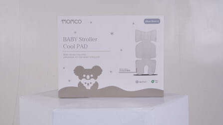 เบาะรองนอนรถเข็น MOMCO สีขาว ระบายอากาศได้_4