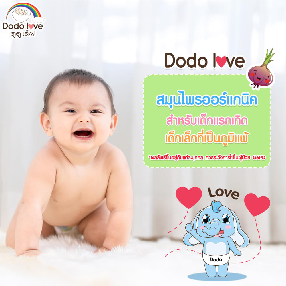 สติ๊กเกอร์หัวหอม DODOLOVE ออร์แกนิค 1 กล่อง 6 ชิ้น สีฟ้า