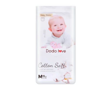 ผ้าอ้อมสำเร็จรูป DODOLOVE ดับเบิ้ลซอฟต์ ออร์แกนิก ท็อปชีท ขนาด M/46ชิ้น_0