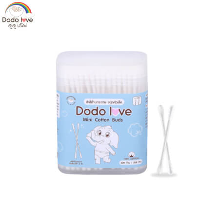 สําลีก้านสำหรับเด็ก DODOLOVE ชนิดหัวเล็ก 200 ก้าน_0