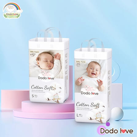 ผ้าอ้อมสำเร็จรูป DODOLOVE ดับเบิ้ลซอฟต์ ออร์แกนิก ท็อปชีท ขนาด NB/34 ชิ้น_2