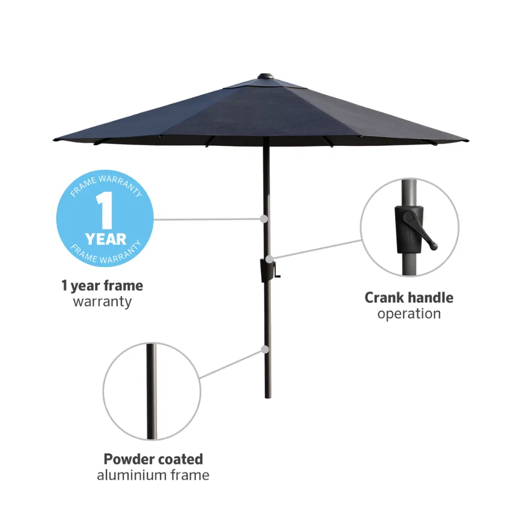 ร่มสนามกลม COOLAROO รุ่น KURANDA MARKET UMBRELLA UPF50+ ขนาด 2.5 ม. สีชาร์โคล_5