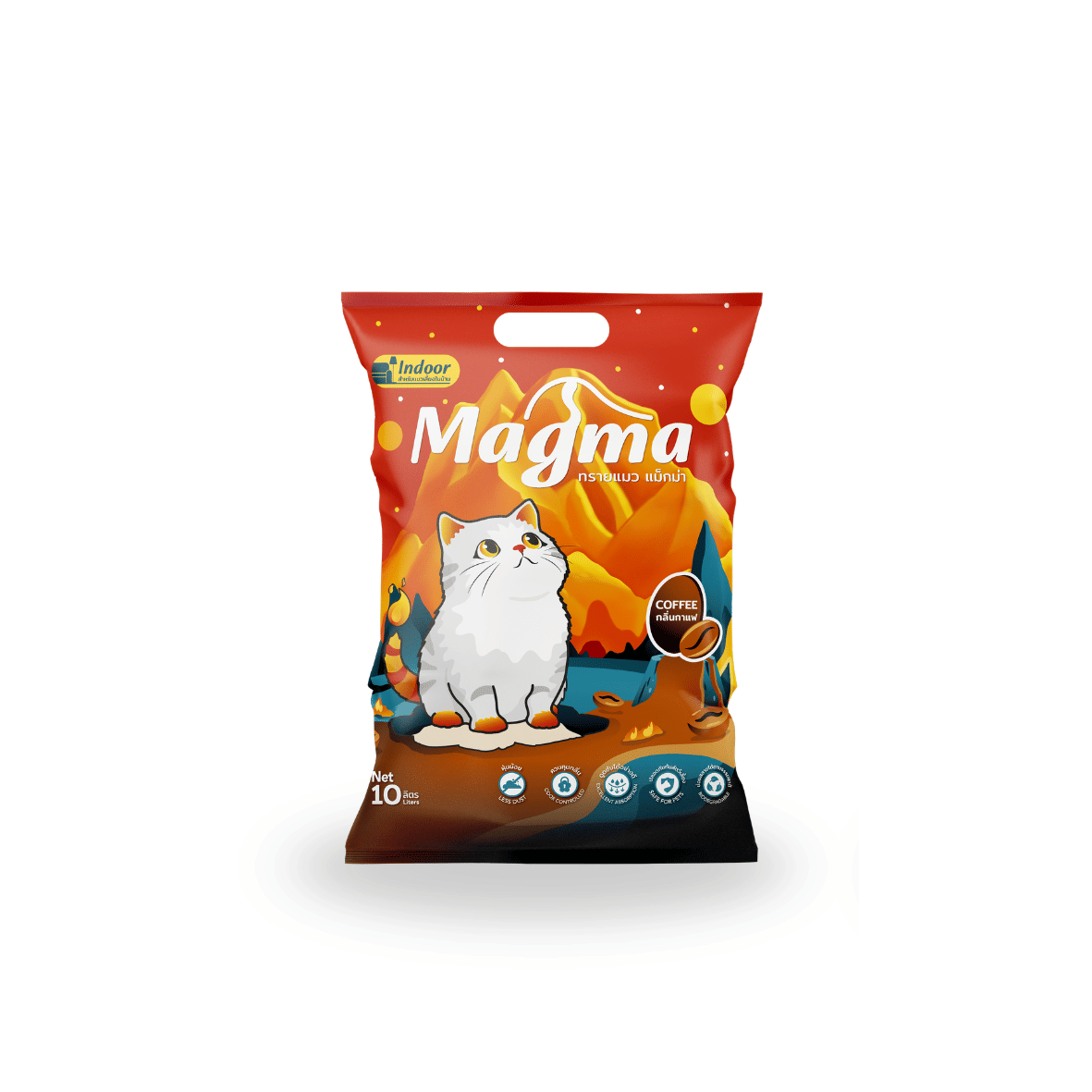 ทรายแมวเบนโทไนท์ MAGMA 10 ลิตร กลิ่นกาแฟ_0