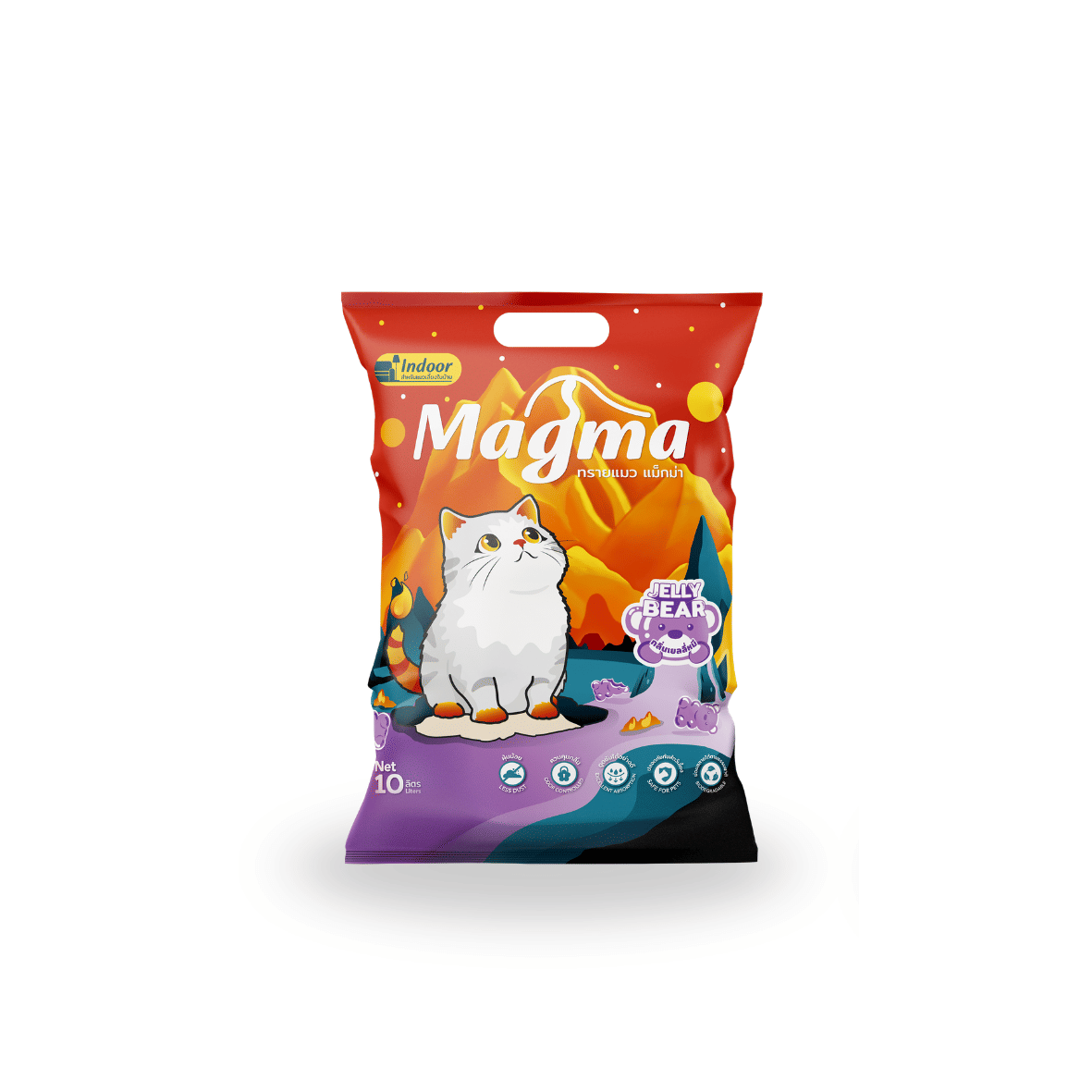 ทรายแมวเบนโทไนท์ MAGMA 10 ลิตร กลิ่นเจลลี่หมี