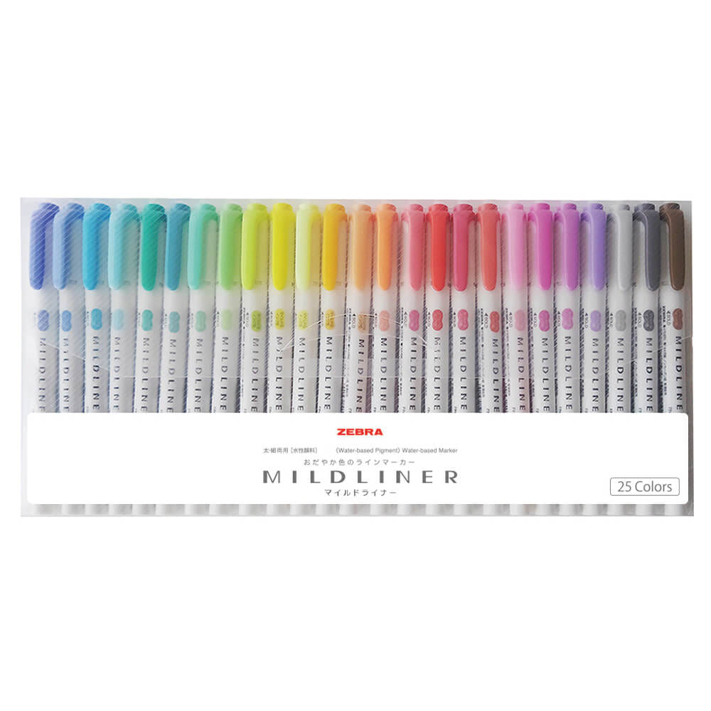 ปากกาไฮไลท์ ZEBRA MILDLINER 25 สี_0