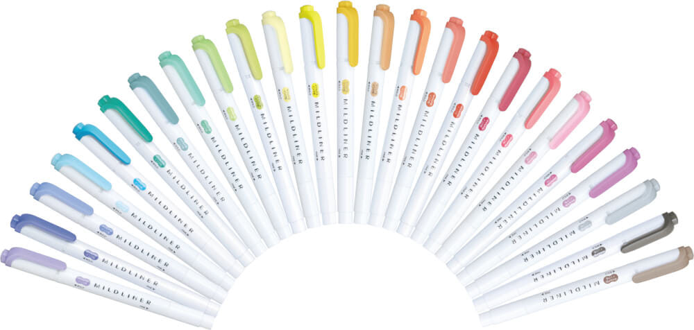 ปากกาไฮไลท์ ZEBRA MILDLINER 25 สี_1