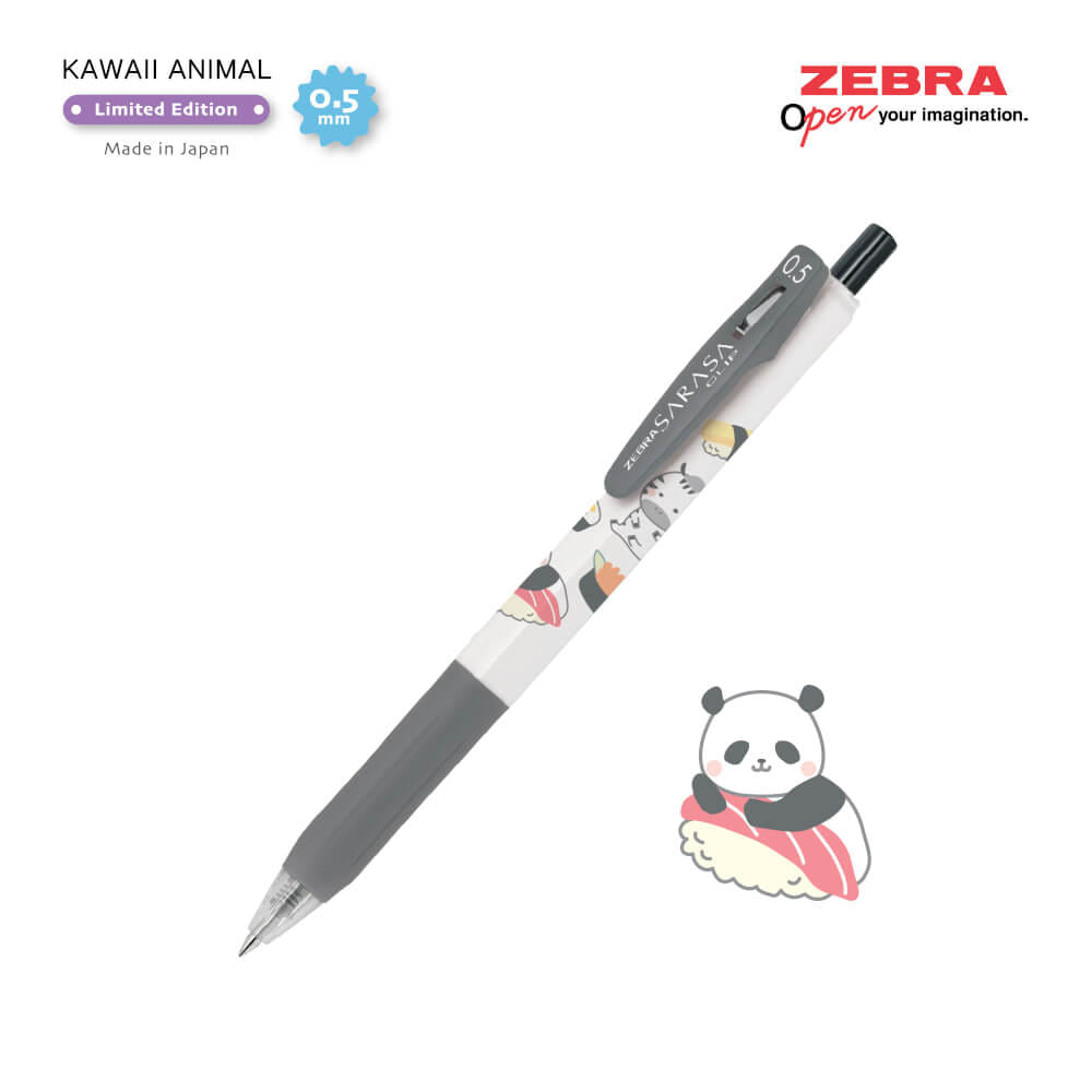 ปากกาเจล ZEBRA  SARASA CLIP 0.5 KAWAII ANIMAL  แพ็ค 5 ด้าม_2