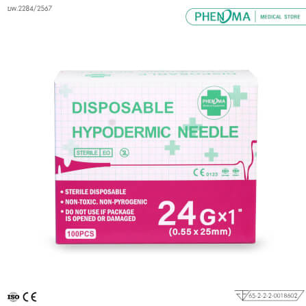 เข็มฉีดยา PHENOMA เบอร์ 24GX1