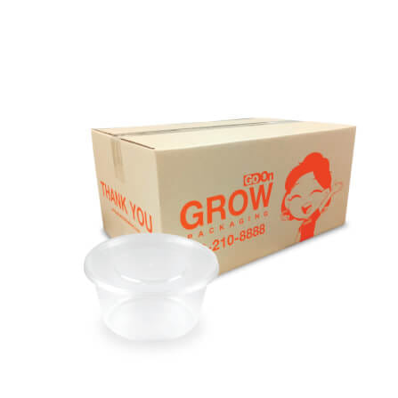 กล่องพลาสติกใส่อาหาร ทรงกลม GROW PACK 450 มล. ขนาด 14X7X6 CM. สีใส (300ชุด/ลัง)_1