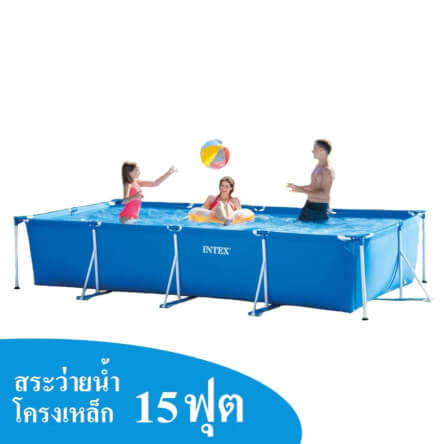 สระน้ำเป่าลม INTEX รุ่น METAL FRAME 4.5 เมตร_0