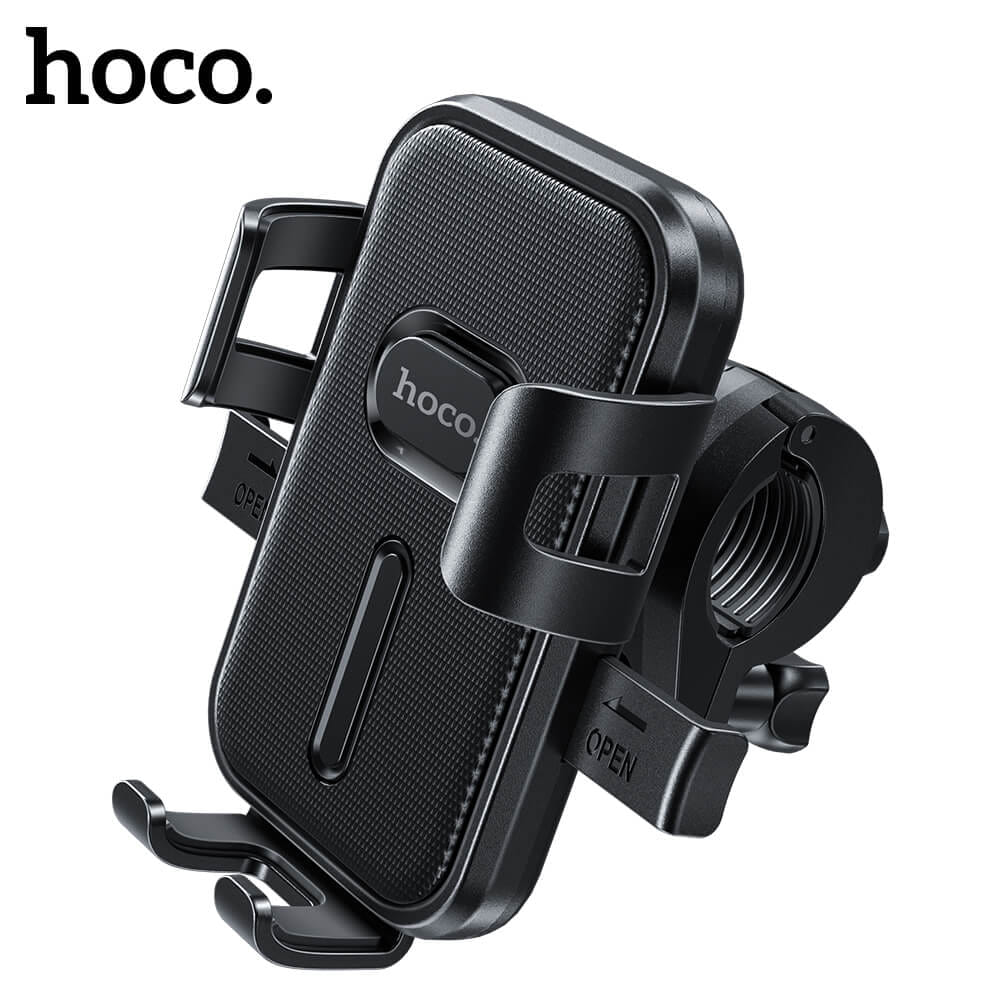 ที่ยึดมือถือมอเตอร์ไซค์ HOCO HK67 รองรับแฮนด์ 15-24 มม. สำหรับมือถือ 4.5-7 นิ้ว หมุนได้ 360 องศา สีดำ_9