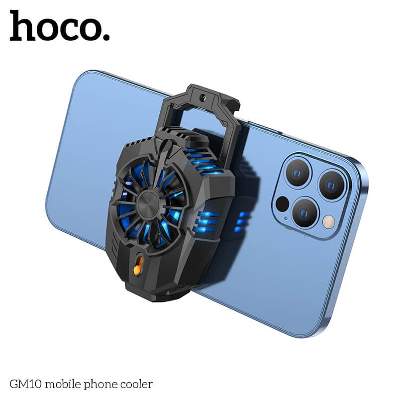 พัดลมระบายความร้อนมือถือ HOCO GM10 รองรับขนาดจอ 4.5-7 นิ้ว สีดำ