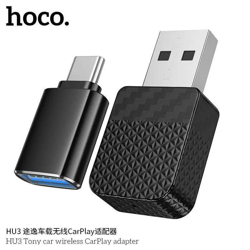 อะแดปเตอร์ WIRELESS CARPLAY HOCO HU3 แปลง CARPLAY แบบมีสายให้เป็นไร้สาย สำหรับ IPHONE สีดำ_11