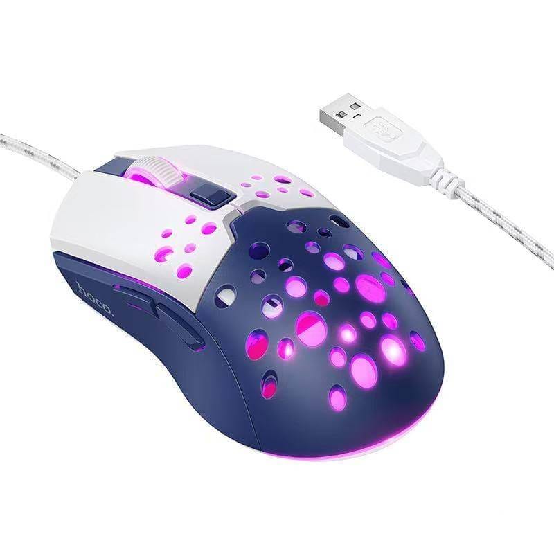 เมาส์เกมมิ่ง HOCO GM51 ปรับ DPI 4 ระดับ สูงสุด 3600 สายยาว 1.5M สีน้ำเงิน_0