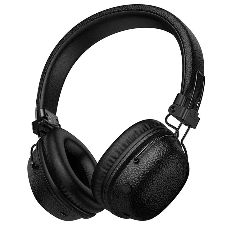 หูฟังไร้สาย HOCO W64 สีดำ สไตล์วินเทจ บลูทูธ 5.4 ใช้งาน 32 ชม. ไดร์เวอร์ 40MM_7