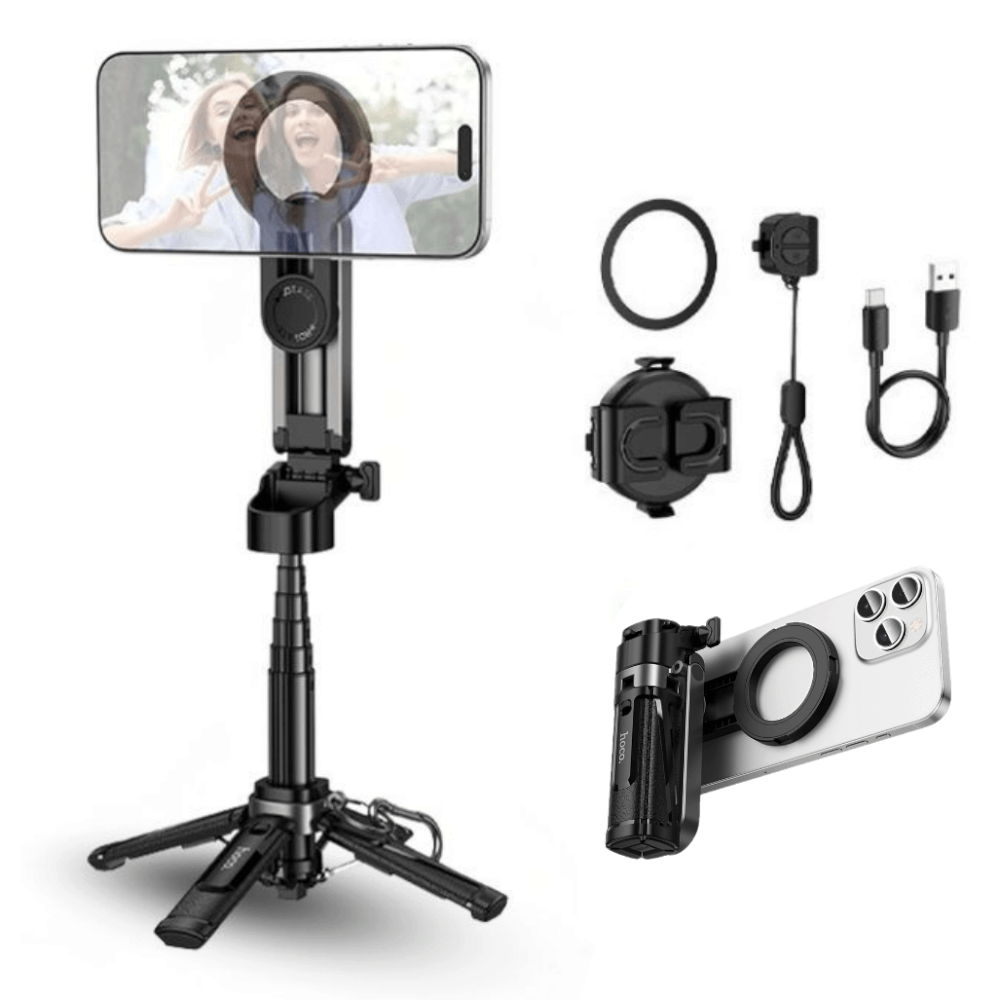 ขาตั้งมือถือ 3IN1 HOCO K27 PRO ระบบยึดแม่เหล็ก พร้อมรีโมทบลูทูธ หมุน 360°_10