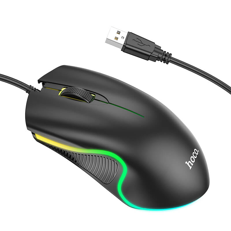 เมาส์เกมมิ่ง HOCO GM19 แต่งไฟ RGB LUMINOUS สาย USB ยาว 1.4 เมตร DPI 1000_10