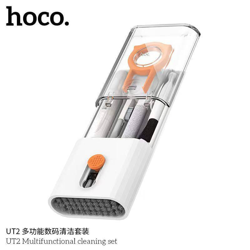 ชุดทำความสะอาดอุปกรณ์ดิจิทัล 10-IN-1 HOCO UT2 เหมาะสำหรับคีย์บอร์ด มือถือ หูฟัง กล้อง สีขาว_1