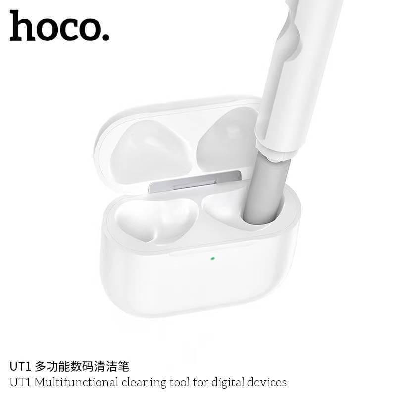 ชุดทำความสะอาดอุปกรณ์ดิจิทัล 3-IN-1 HOCO UT1 สำหรับหูฟัง มือถือ แกดเจ็ต สีขาว_1