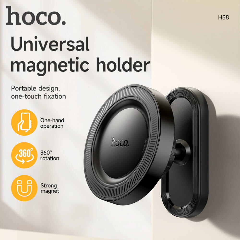 ที่จับมือถือแบบแม่เหล็ก MAGSAFE HOCO H58 ใช้ติดได้หลายสถานการณ์ ตู้เย็น รถยนต์ พื้นผิวเรียบต่างๆ