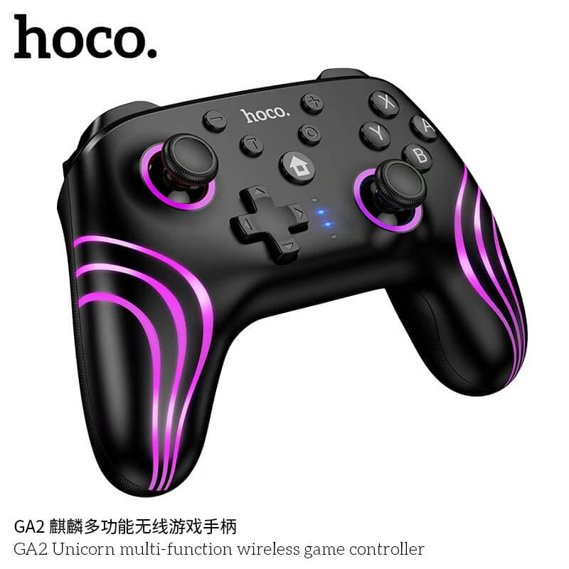 จอยเกมไร้สาย HOCO GA2 สำหรับใช้กับ NINTENDO SWITCH 1-2 รองรับระบบสั่น ปรับโหมดเทอร์โบ สีดำ_1