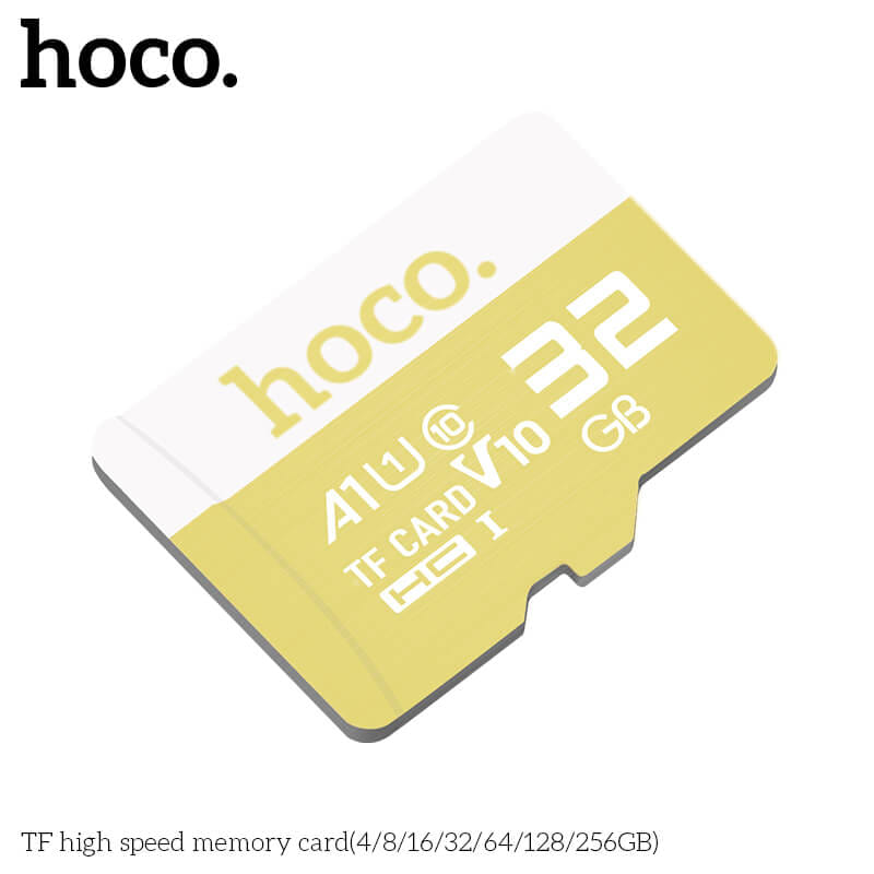การ์ดหน่วยความจำ MICRO SD HOCO 32GB CLASS 10 ความเร็วสูง สำหรับอุปกรณ์ดิจิทัล